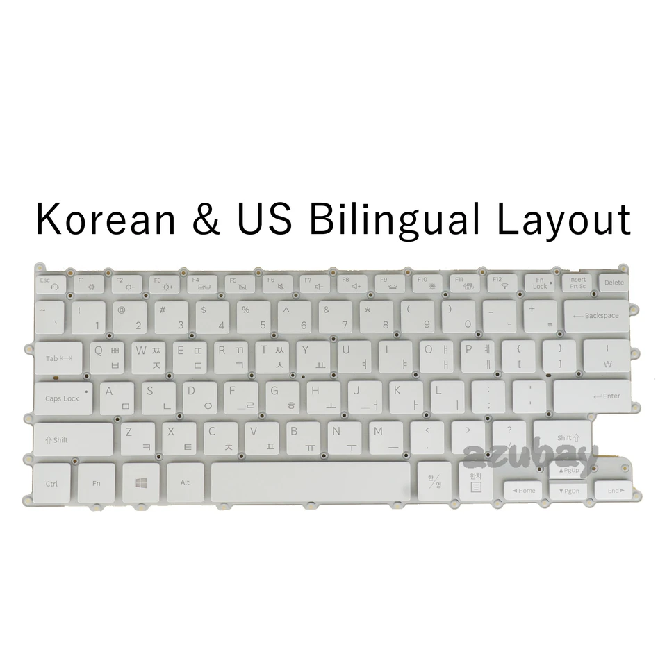 Kórejská KR a US QWERTY NAPOHOP Klávesnica pre notebook Samsung 9 13.3 'NT930XBE NT 930XBE BELT WHITE / SILER ŽIADNE RÁM