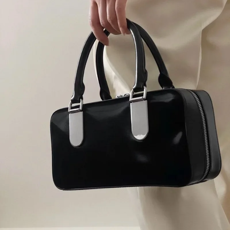 Kórejská móda Všetky zápasy s taškami na vrchol rukoväte elegantné kancelárske dámy retro jednoduché kabelky a kabelky Casy Chic Y2K Women Colly