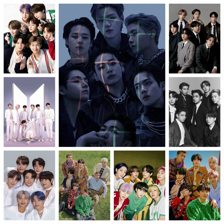 Kórejské-band-BT-BTS BOY GROUP PLATER PZATNÉHO OBRAZOVANIA O WAL DIAMOND maľba 5D DIY Art Cross Cross Stitch Mosaic Garden dekor