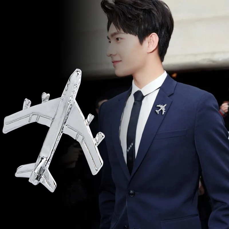 Kórejské malé lietadlá Brošňa Jet Let Flight klop PIN Odznak pre ženy a mužov oblek Sweater šatky spona golier brošne