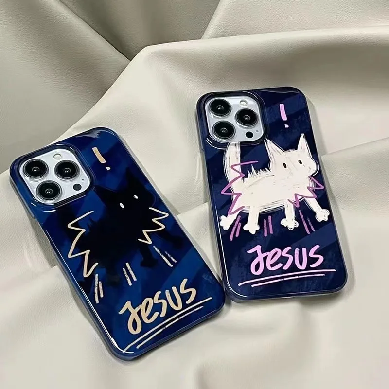 Kórejské rozkošné strašidelné mačky tvrdé puzdro pre iPhone 15 14 13 Pro Max Plus zadný kryt telefónu pre 12 Mini 11 Pro Max xs xs xr 7 8