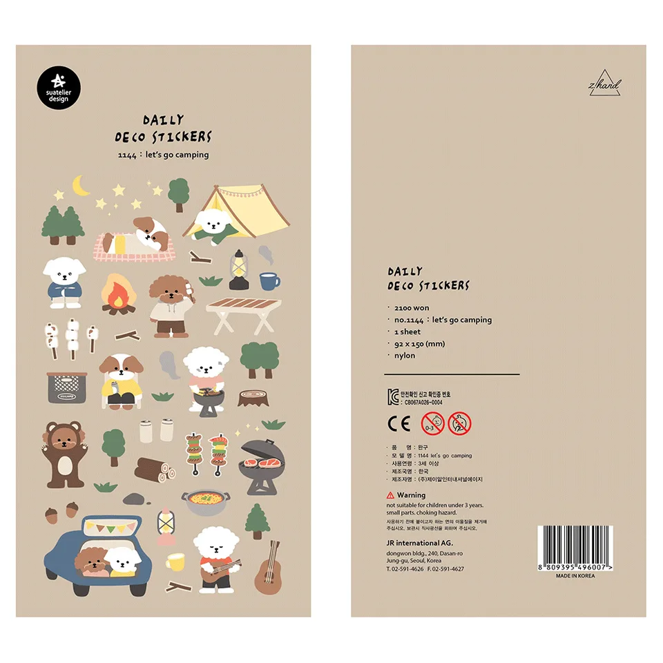 Kórejský import Originálny suatelier Teddy Bear Nylon Stuety List Kawaii Scrapbooking DIY Journal Stationery Sticker Cute Darček