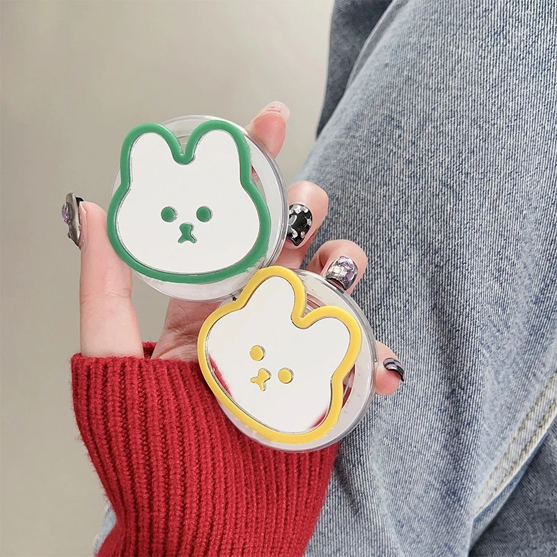 Kórejský ins Mirror Bunny Magnetic Holder Phit Tok Tok Tok Drchable Bracket pre Magsafe Cute Rabbit Universal Smart Tok pre iPhone