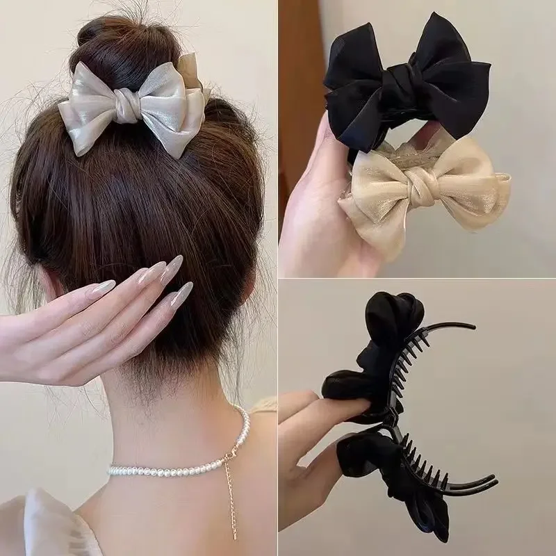 Kórejský luk vlasov Claw Sladké dievčatá Kawaii vlasové klip pre dámsku vlasovú pazúru luxusné vlasové sponky hlavy hlavy