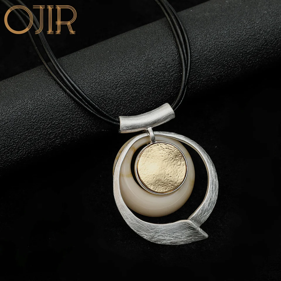 Kórejský módny krk Chokers náhrdelník šperky pre ženy zavesenie prívesok Geometrické dekoratívne vintage reťazce Valentines Day