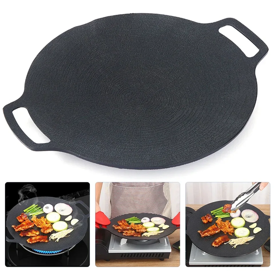 Kórejský okrúhly gril grilovanie panvice bravčové brucho nelepivé variče Maifan Stone Induction Cooker plynový grilový podnos