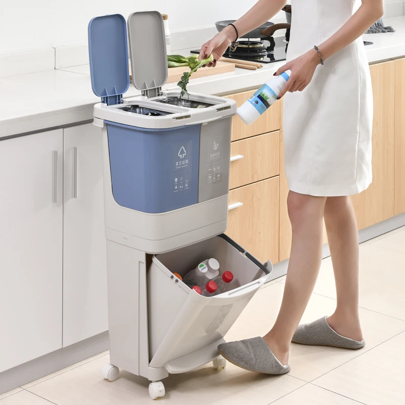 Kôš kuchynského kolesa môže originálna recyklácia priehradky Plastové odpadky Disp