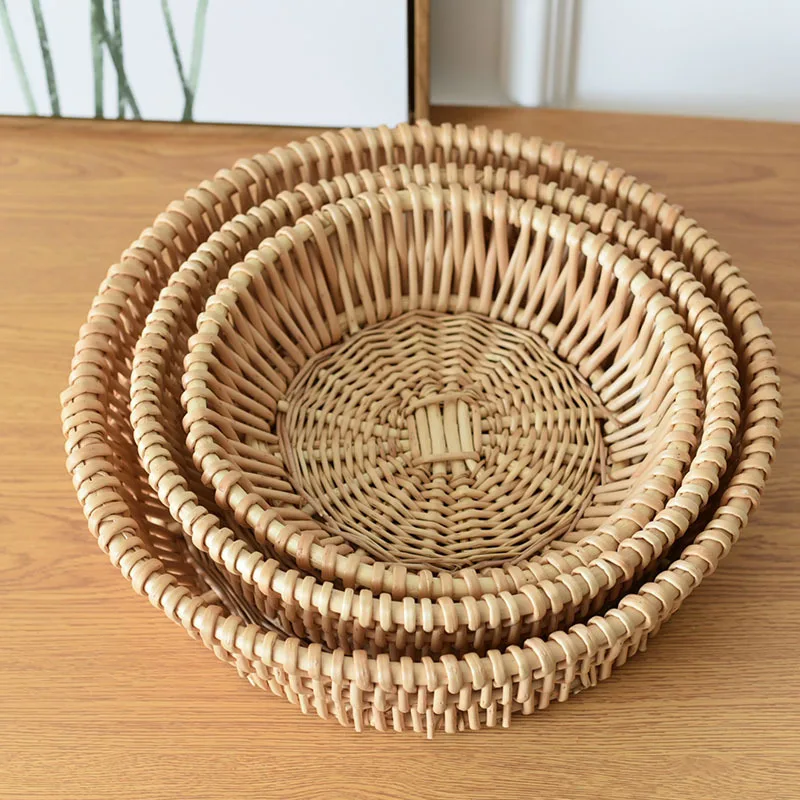 Kôš Willow Rattan Bambus Basket Storage Basket Woven Basket Basket Basket Willow Rattan Bambus Basket Storage Basket