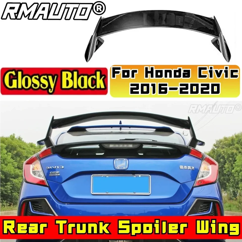 Kúpanie karty Kopty zadného kmeňa Kúbra automobilu Zadný spojler krídlo pre Honda Civic 2016 2017 2018 2019 2020 1020 Gen Fk7 Hatchback Tunning Part Part