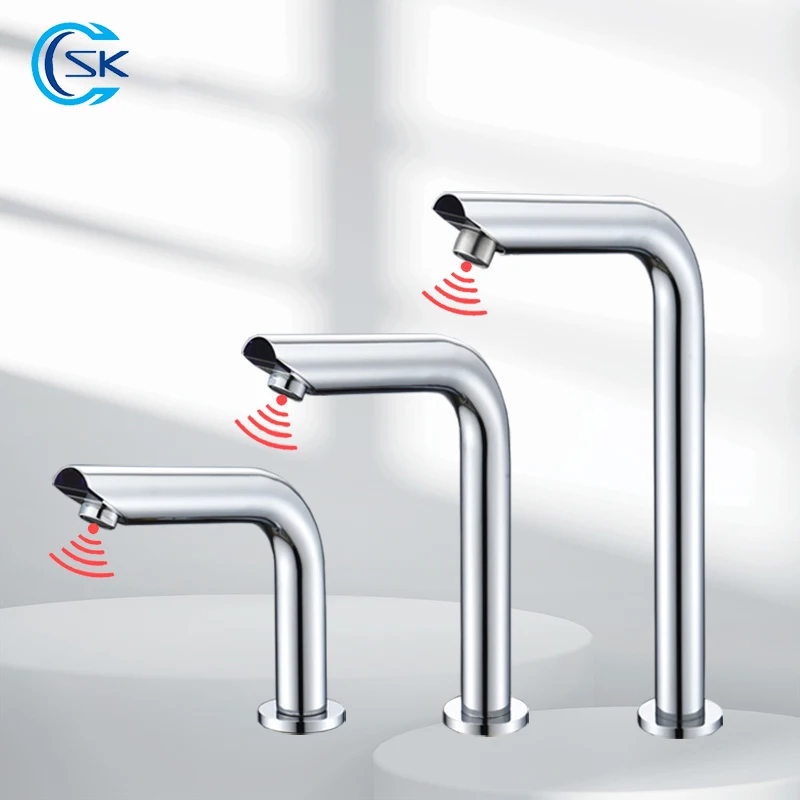 Kúpeľňa Faucet Smart Sensor Basin Faucet Automatický dotyk Free Infrared Tap Touchless Hot Cold Water Mixer