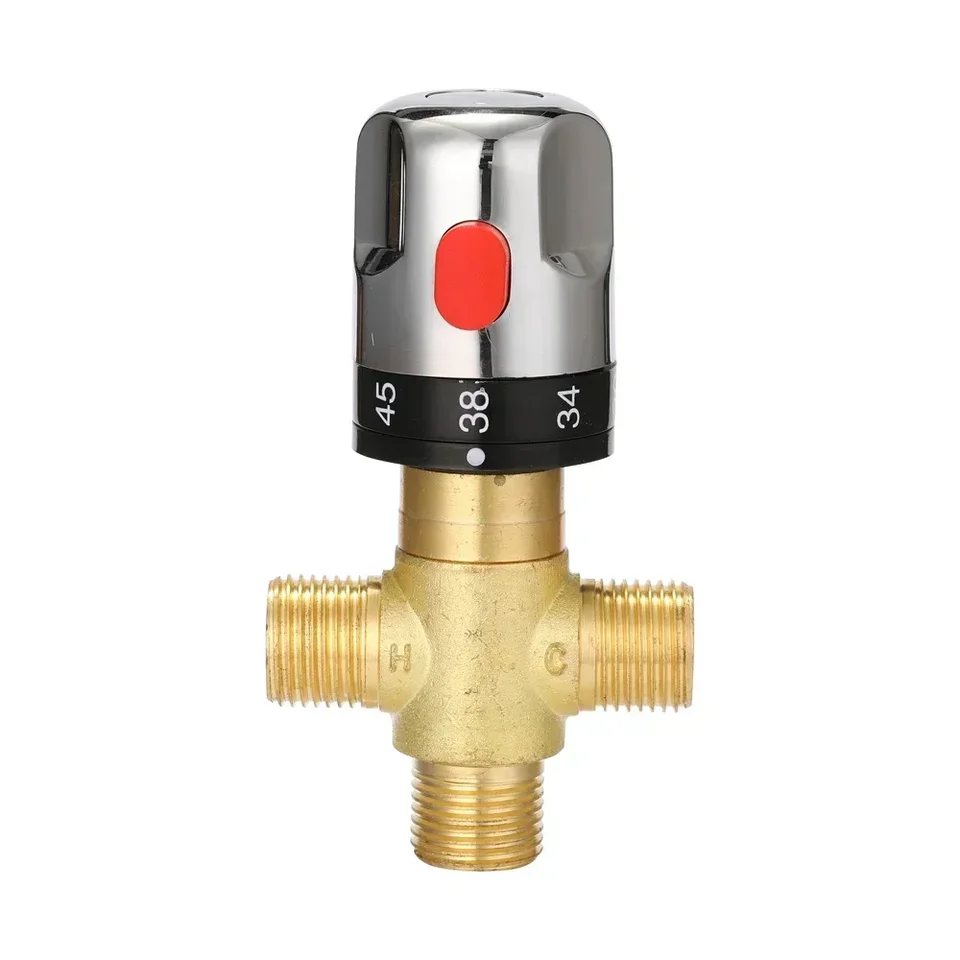 Kúpeľňa Mosadz Pipethermostat Faucet nastaviteľný termostatický mixér ventilu Miešanie Voda Regulačný ventil pre ohrievač vody