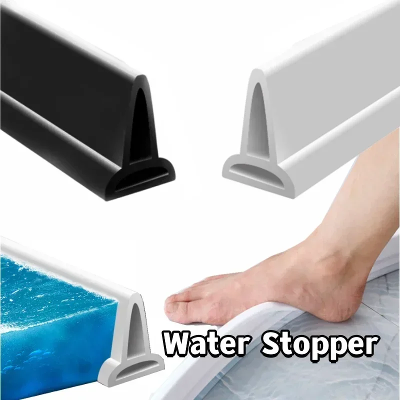Kúpeľňa PVC Water Stopper Self-plesnevá ohybná flexibilná flexibilná voda na zadržiavanie pásov sprchovací dver