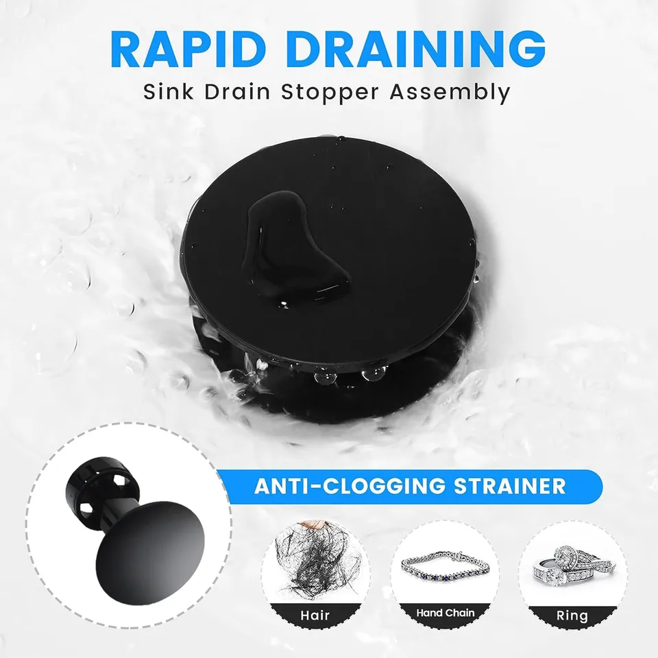 Kúpeľňa Sink Stopper s prepadom zapadnutím do záchodu vanity umývadla vyskočte odtokovú zostavu od Ruithoe