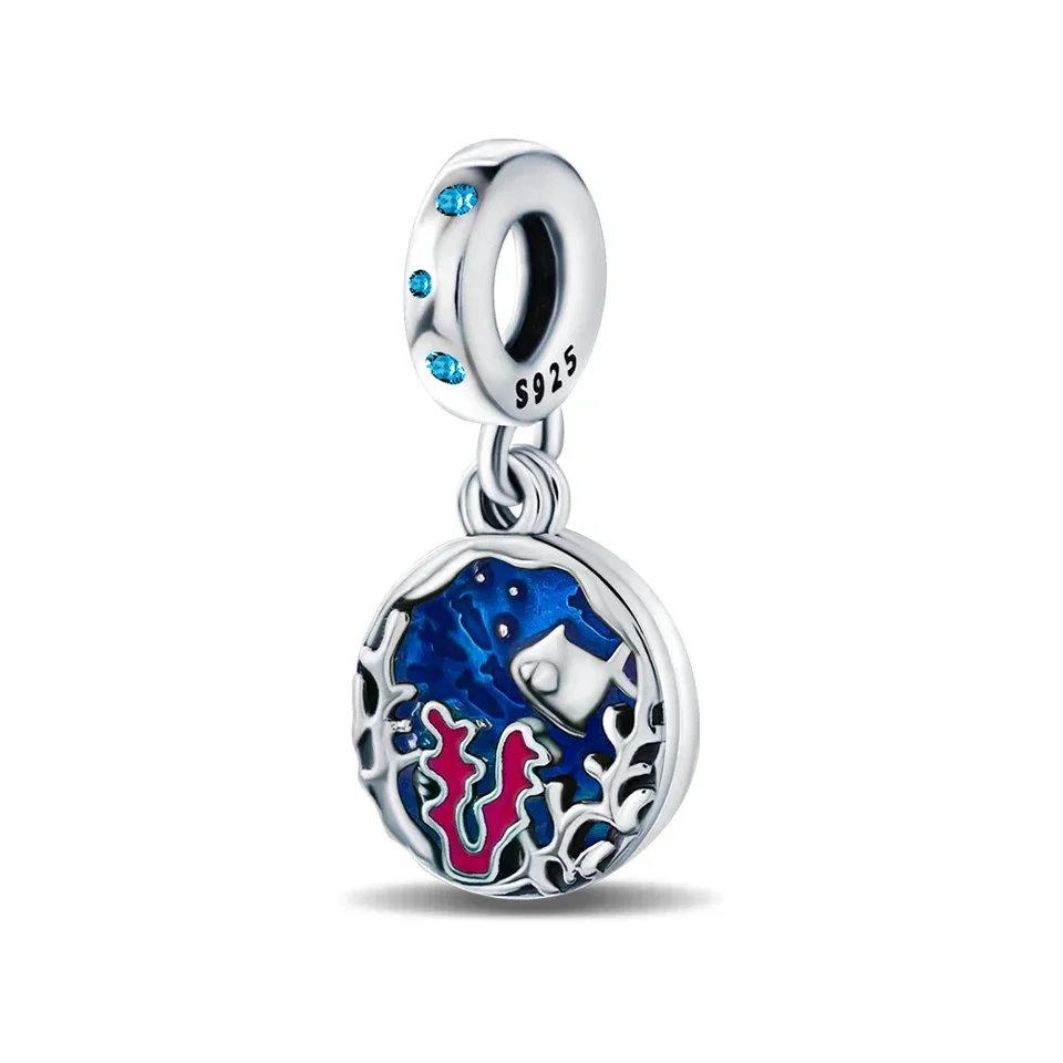 kúzla Sterling Silver 925 Korálkový oceánsky korálový tvor Fit Fit Original Pandora Dámsky náramok DIY jemné šperky darček