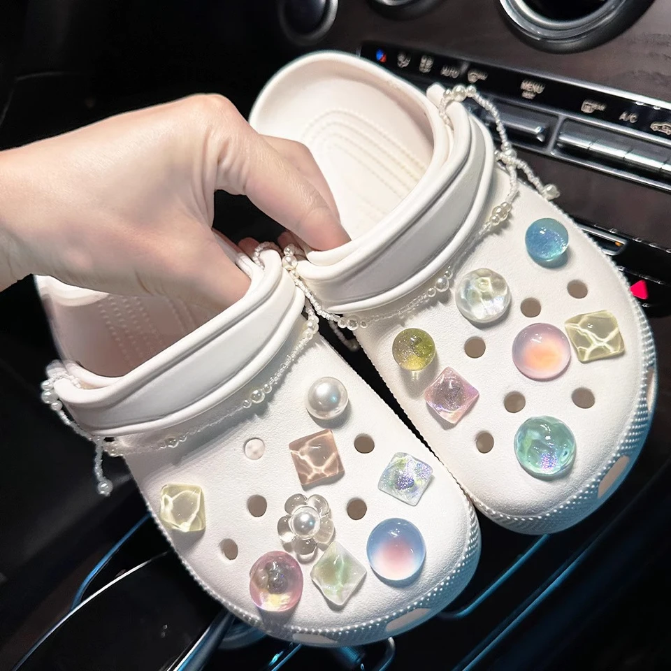 Kúzla topánok pre diery doplnky na topánky Artificial Crystal Shoe Decoration Decotion Charm Set Kids Party vianočné darčeky