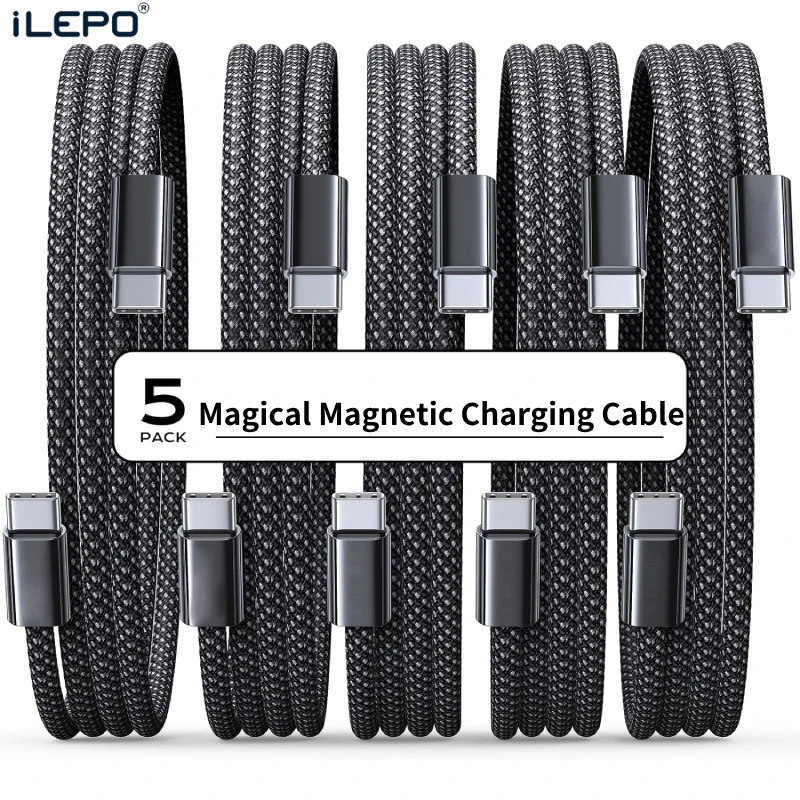 Kúzlo magnetického kábla s rýchlym nabíjaním pre iPhone 15 Samsung Xiaomi Automaticky zatiahnuteľné káble micro USB typu C Telefónne káble