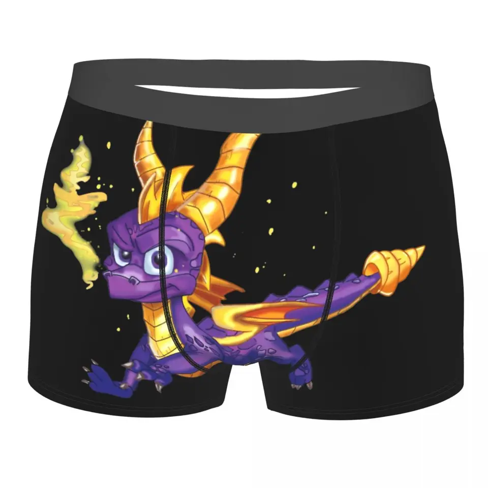 Kĺzanie späť do nostalgie Essential Spyro Cute Dragon spodky Homme nohavičky Mužské spodné prádlo Sexy šortky boxer