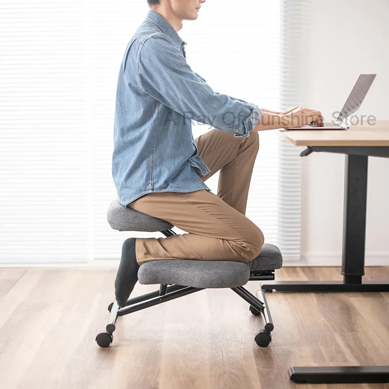 Kľačie kreslo - domáca kancelária ergonomická počítačová stolica stolička Aktívne sedenie, ktoré zmierňuje bolesť chrbta a krku zosilňovač zlepšovanie postu WRXYH
