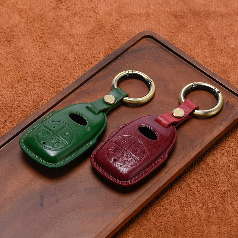 Kľúčenky na motorové vozidlá inteligentné originálne kožené puzdro FOB Cover Kit Motocykle Kľúčové reťazce pre Vespa GTS300 príslušenstvo Čierna zelená červená