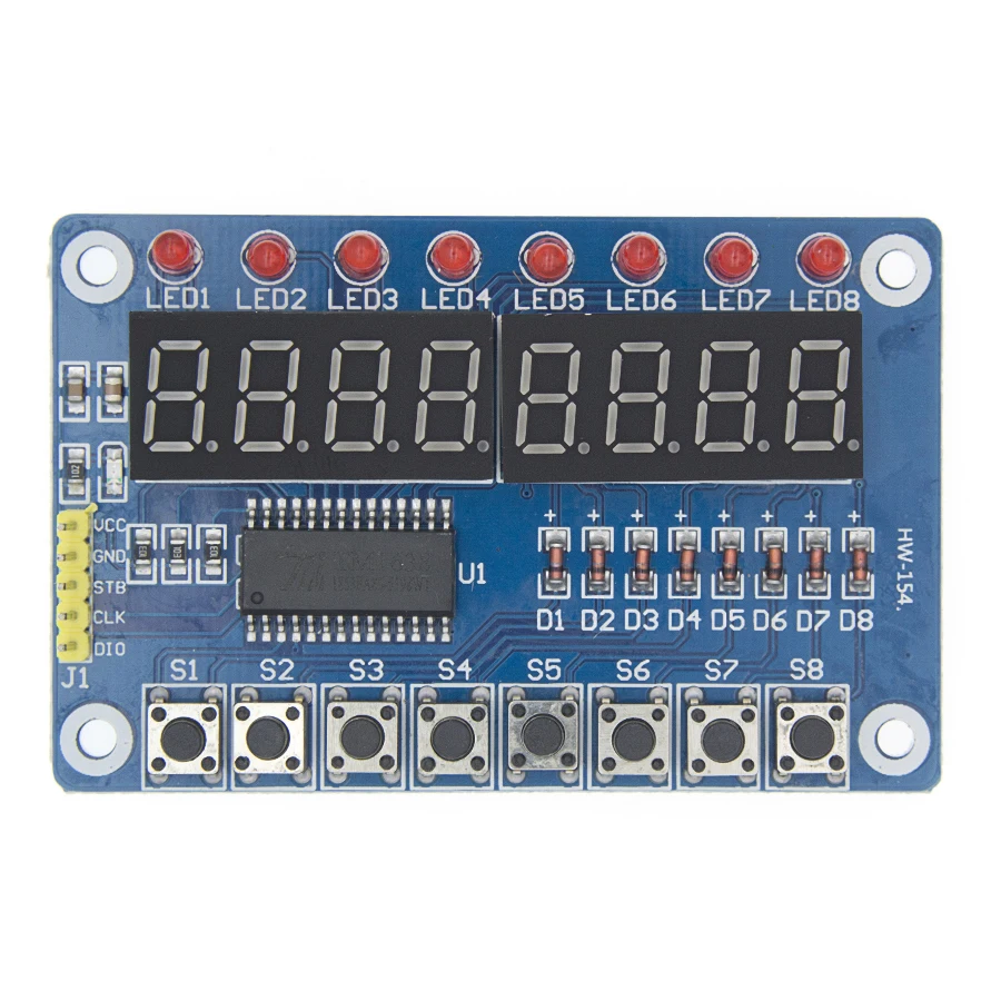 Kľúčový displej pre 8-bitovú digitálnu LED trubicu AVR 8-bitový modul TM1638