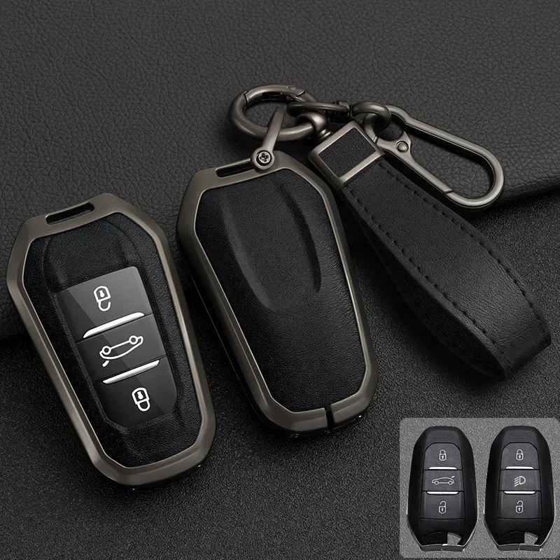 Kľúčový kryt z zinočnatého zliatiny Kľúčové puzdro pre Peugeot 308 408 508 2008 3008 4008 5008 Citroen C1 C2 C4 C6 C3-XR Picasso DS3 DS4 DS5
