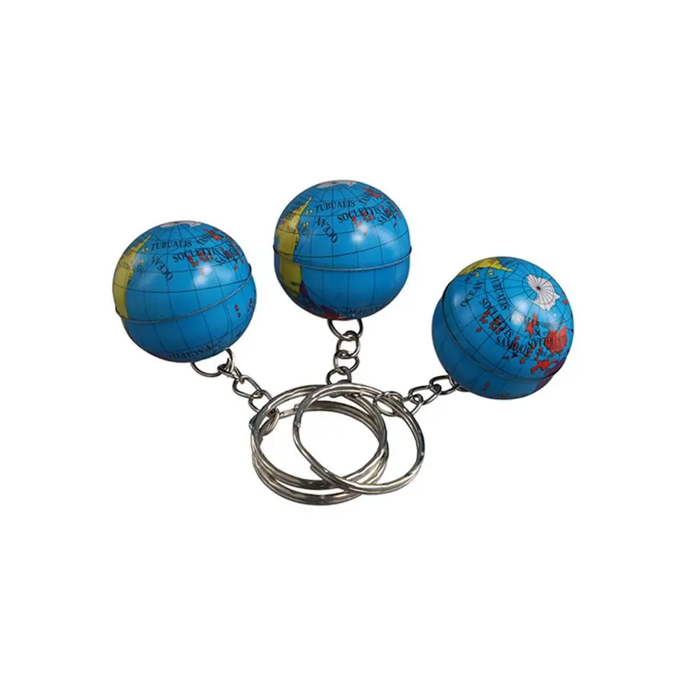 Kľúčový reťazec Zeme Najnovší globe Keychains Geografia Ručne vyrobený Zemský svet Kľúč prívesku sklenená kupolová kupolová mini planéta Keyring závesný záves