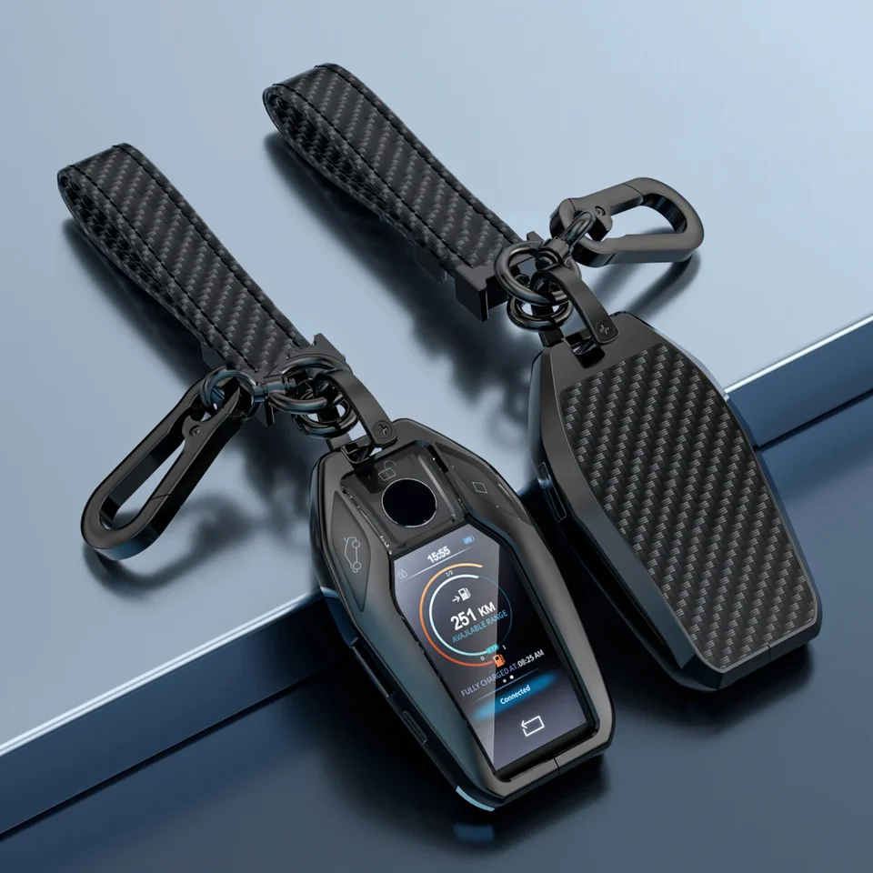 Kľúčový taška na kľúče z zinočnatého zinočnatého uhlíka pre BMW F20 G20 G30 x1 x3 x4 x5 G05 x6 Príslušenstvo s obalom na ochranu keychain