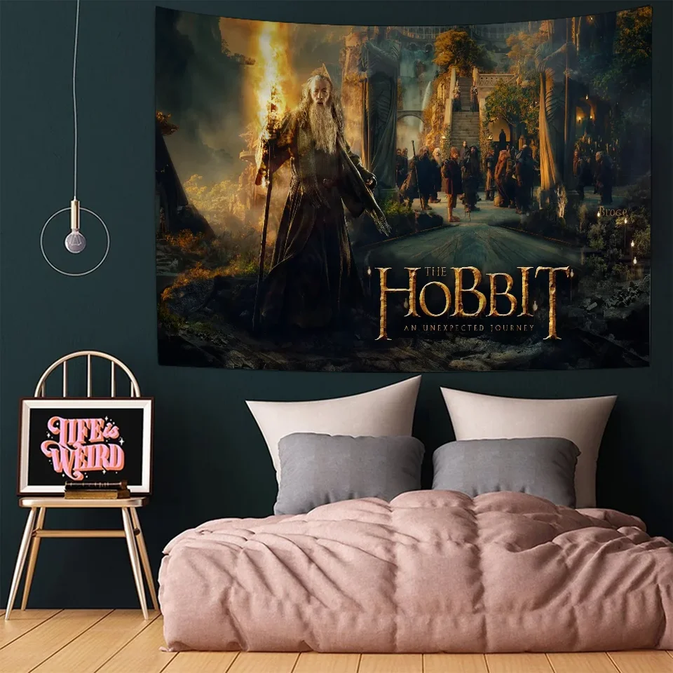 L-LORD OF RINGS H-HOBBIT Anime tapiséria hippie kvetinové steny kobercov