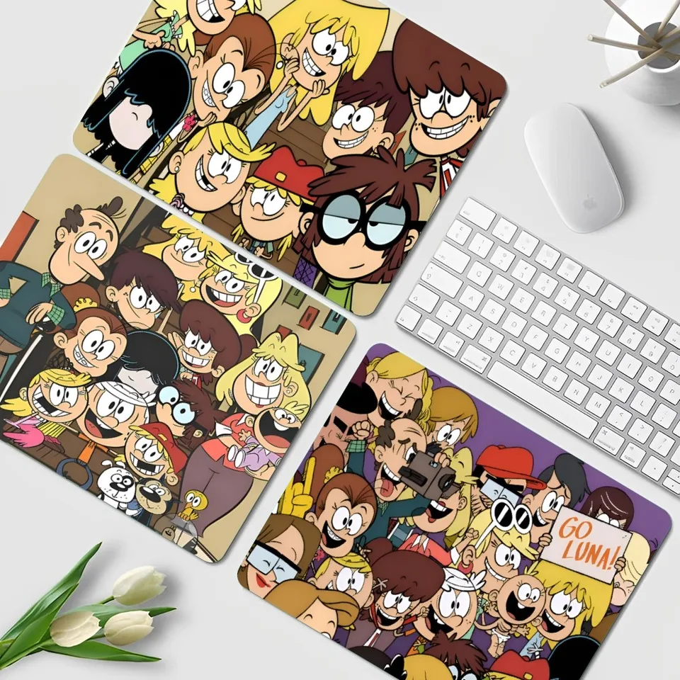 L-Loud House Small Office Computer Desk Desk stolovej klávesnici Klávesnica Veľká podložka Mouse Maptop vankúš na nekĺzanie stolového dekorácie