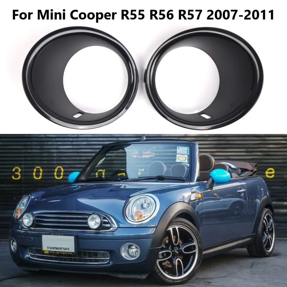 L/r predná hmlová svetlo lampa čierny obalový kryt krúžku pre BMW Mini Cooper R55 R56 R57 2007-2011 51112753661 51112753662 Príslušenstvo v aute