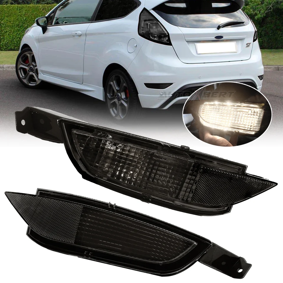 L/R Zadný nárazník Reflexný reflexný reflexný reflektor Light Fog Hmlová žiarovka Údená tma pre Ford Fiesta WT MK7 08-16 C-Max 10-15 Výmenné diely