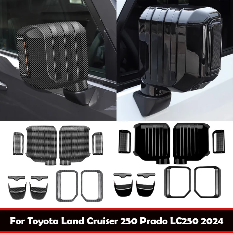 L/RHD pre Toyota Land Cruiser 250 Prado LC250 2024 2025 Zkrútenie spätného zrkadla Dážď Dážďové obočie A Pilier Rám Vonkajšie príslušenstvo
