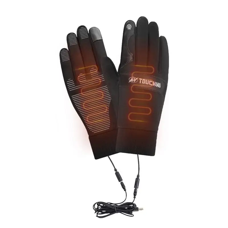 L-XL Hriedené rukavice Zimné tepelné izolované rukavice s nabíjaním USB nabíjanie teplých rukavíc pre cyklistickú motocyklovú poľovnú prácu