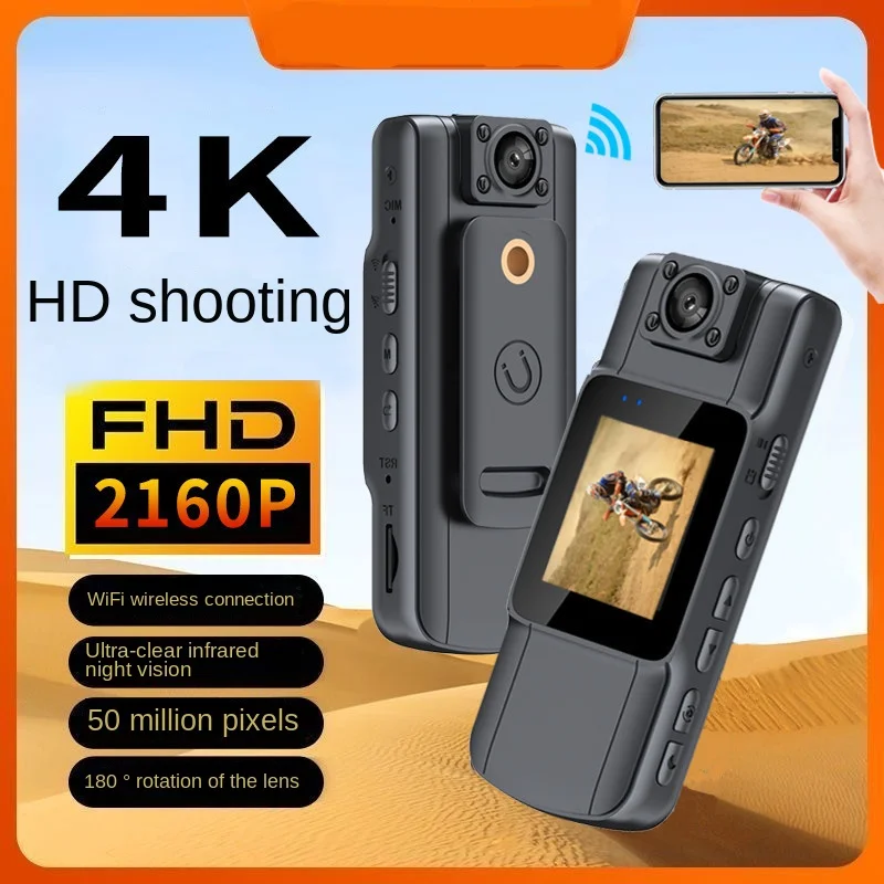 L11 4K 1080p HD WiFi Mini Camera Ručne klip späť práva presadzovanie práva IR Night Vision Inteligentný prenosný prenosný fotoaparát