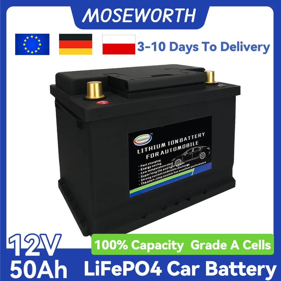 L2-400 12V 50AH Automobilie LIFEPO4 batéria CCA1200 Motorové vozidlá pre všetky typy automobilov RV Solar Trailers člny Kempingová lítiová batéria