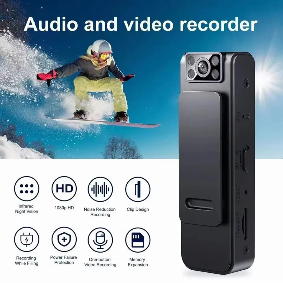 L8 Mini Body Camera 1080p HD WiFi Sports Camera 180 Rotabovateľná nočná vízia digitálny video rekordér 600 mAh policajná kamera Bodycam Bodycam