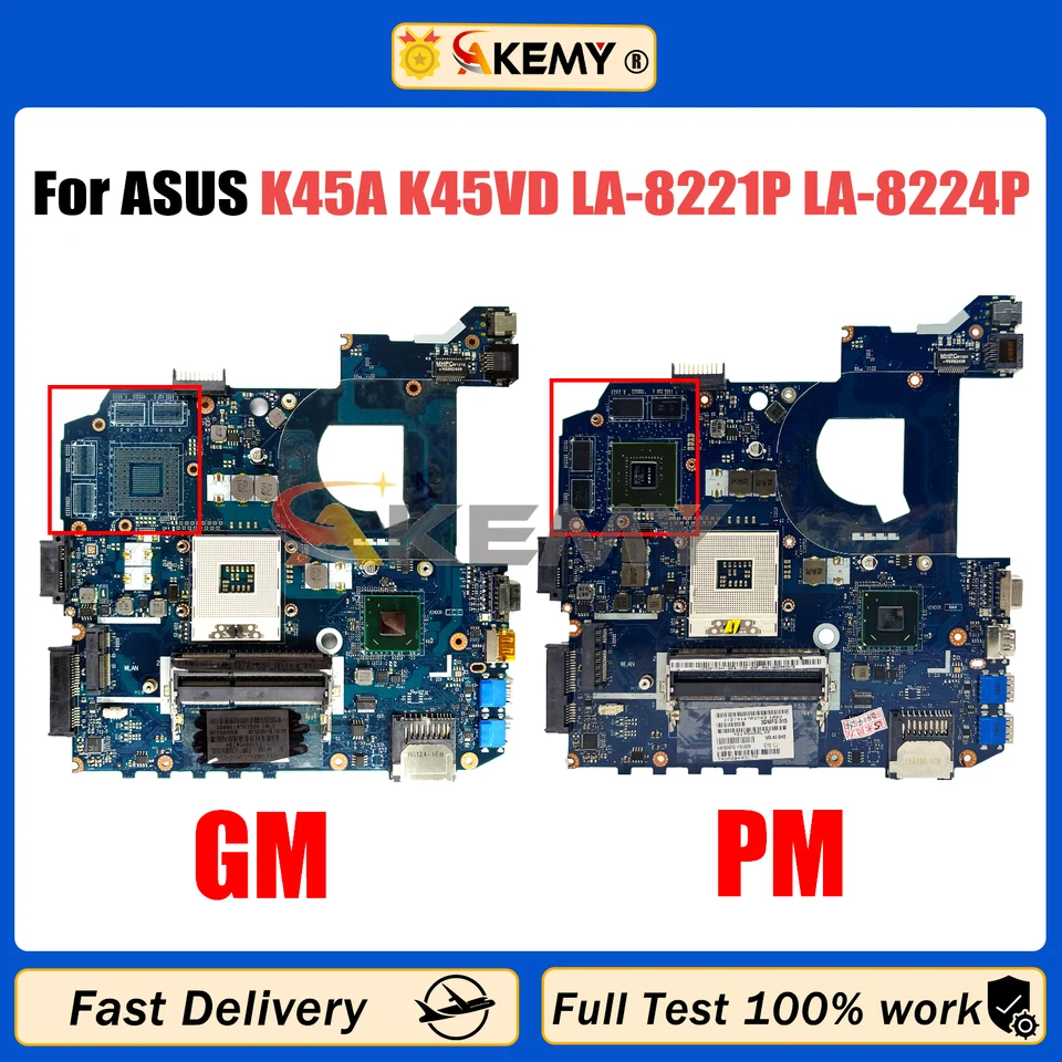 LA-8221P LA-8224P GT610M GPU Mainboard pre ASUS K45V K45VD A85V A45V K45VJ K45VS K45VM K45A LAPTOP Hodnop