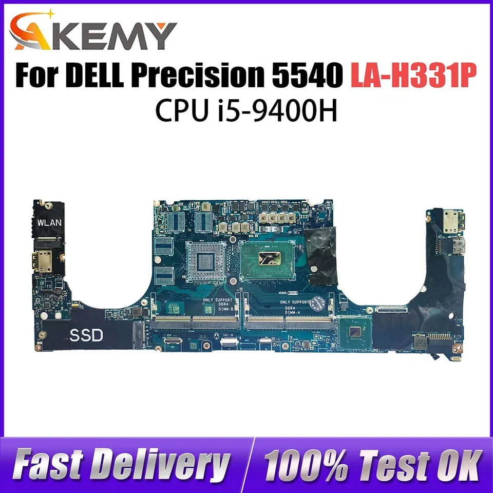 LA-H331P hlavná doska pre Dell Precision 5540 XPS 7590 NAPOJECKÁ KONTROLA s testovaným I5-9400H CPU CN-0205NX 0205NX