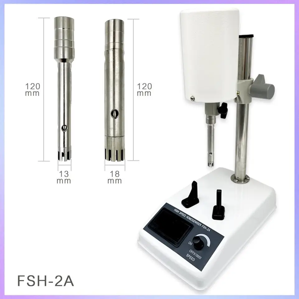 Laboratórne vysokorýchlostný homogenizátor Digitálny displej Emulgizáciu organizátor homogenizátora FSH-2A 110V / 220V
