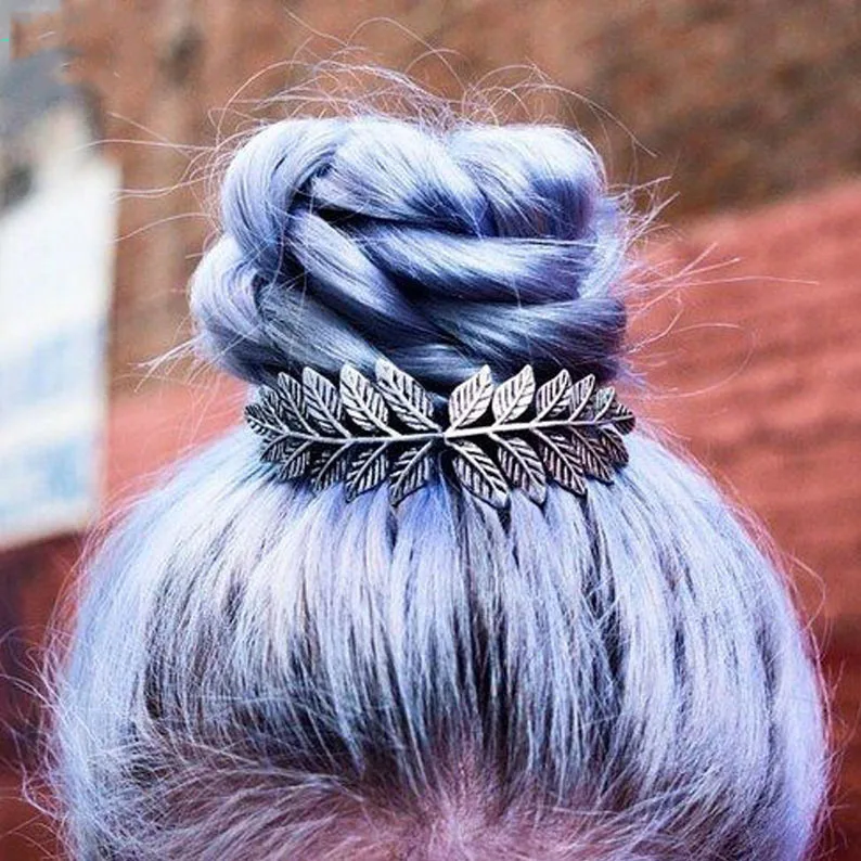 Lady Leaf Hair Comp for Women Party narodeniny družička darčekové účesy Vlasové klipy Vlasové klipy lolita doplnky boho móda