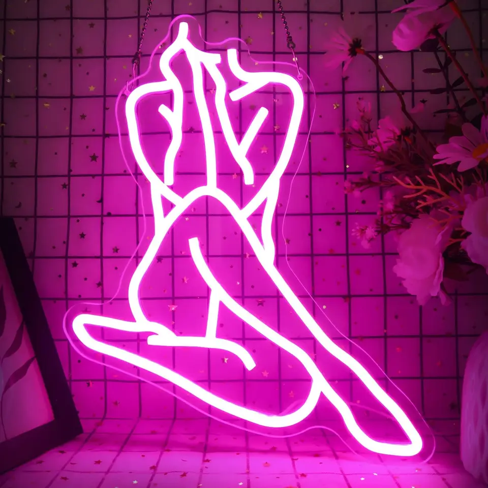 Lady neon značky LED neónové svetlo SILLE UP NEON ZNAČKY WALL DEOCOR DECON pre herňu HOME BAR MAN JABORA BAR DECORD CLUB Bistro