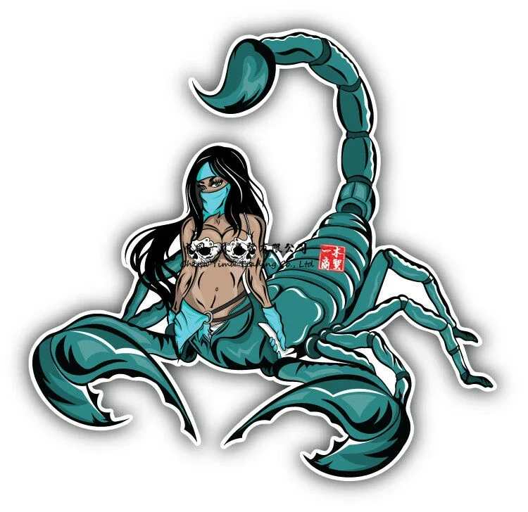 Lady Scorpio Animal Car nálepka nálepka nálepka Sexi Vedio Camper Van Sticker