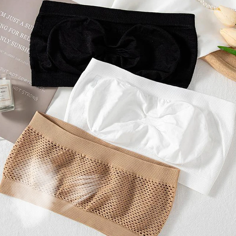 Lady's Sexy Strap bez ramienok Top podprsenka Banau Banau Boob trubica Brassiere letné priedušné sieť