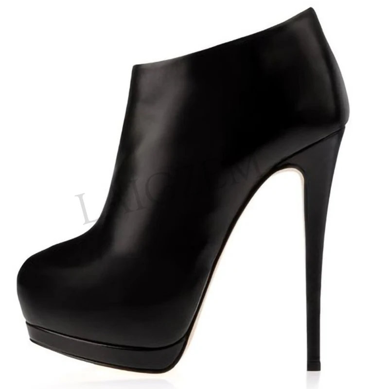 Laigzem čierne topánky zatvorené špičkové platforma Platforma Stiletto Fashion topánky Custom Ladies Shoes Woman Boins Laigzem Veľká veľkosť 34-52