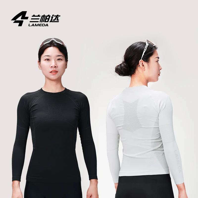 Lameda Cycling Jersey Žena Teplá vnútorná vrstva dámska cyklistická košeľa tepla tepla tepla dres Jersey opotrebenie dlhé rukávy odolné