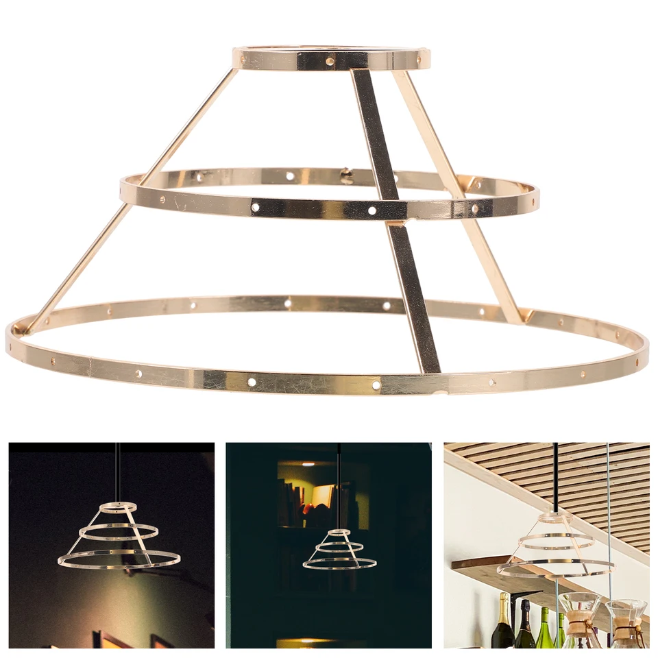 Lampa s 3-stupňovou lampu Rám DIY lampa Držiteľ tieň prívesku lampa tieň rám rámový rámka Držiak na držiak Príspevok