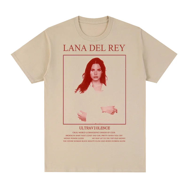 Lana del Rey Vintage Tričko Harajuku Casy Cotton Men T trič