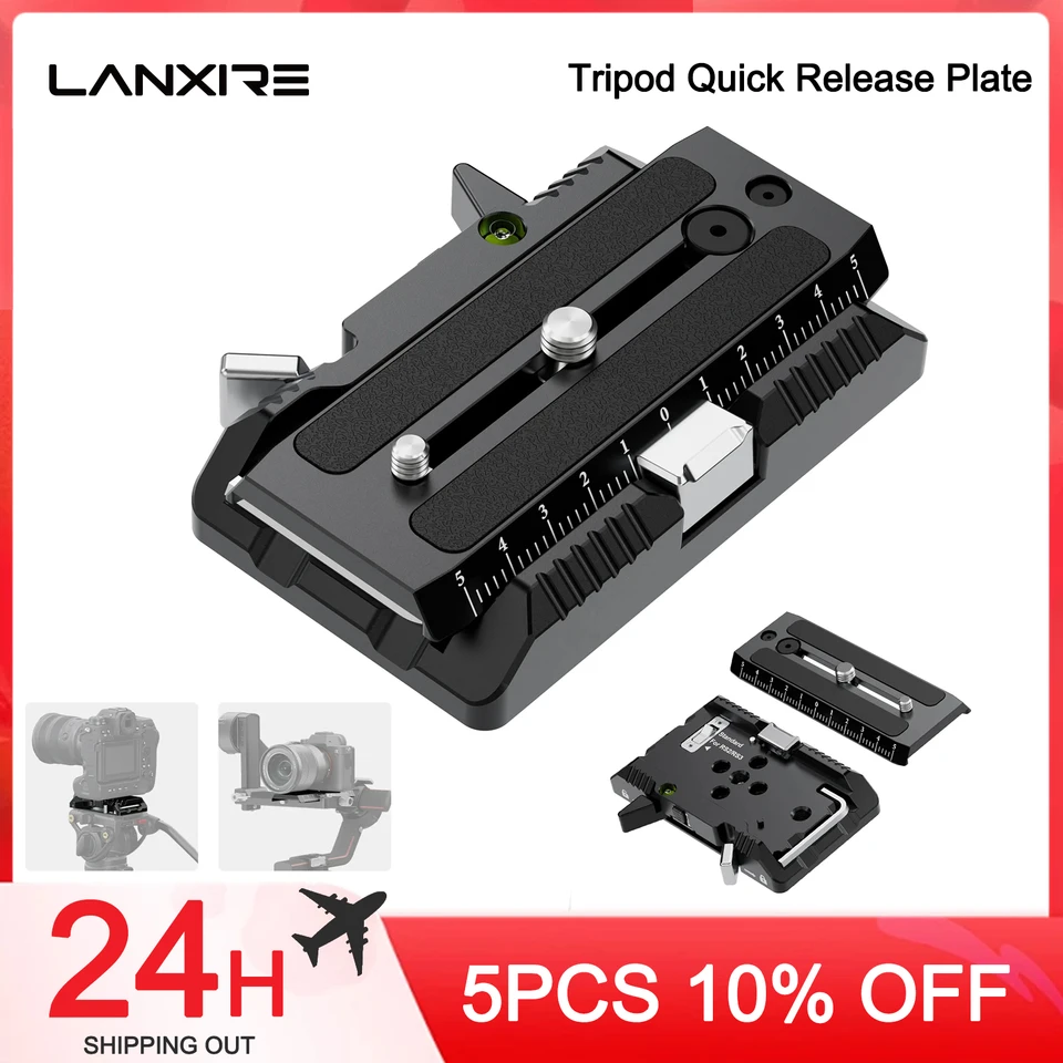 Lanxire 120 mm statív s rýchlym uvoľňovaním dosky a svorky pre Manfrotto 501 502 Dji Gimbals QR Plate, Camera Rýchle uvoľnenie držiaka