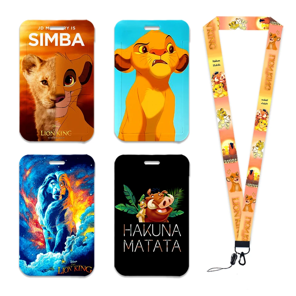 Lanyard The Lion King Keys Chain ID Držiteľ kreditnej karty Cover Pass Simba Prispôsobený držiteľ držiteľa šarmu držiteľa kariet.