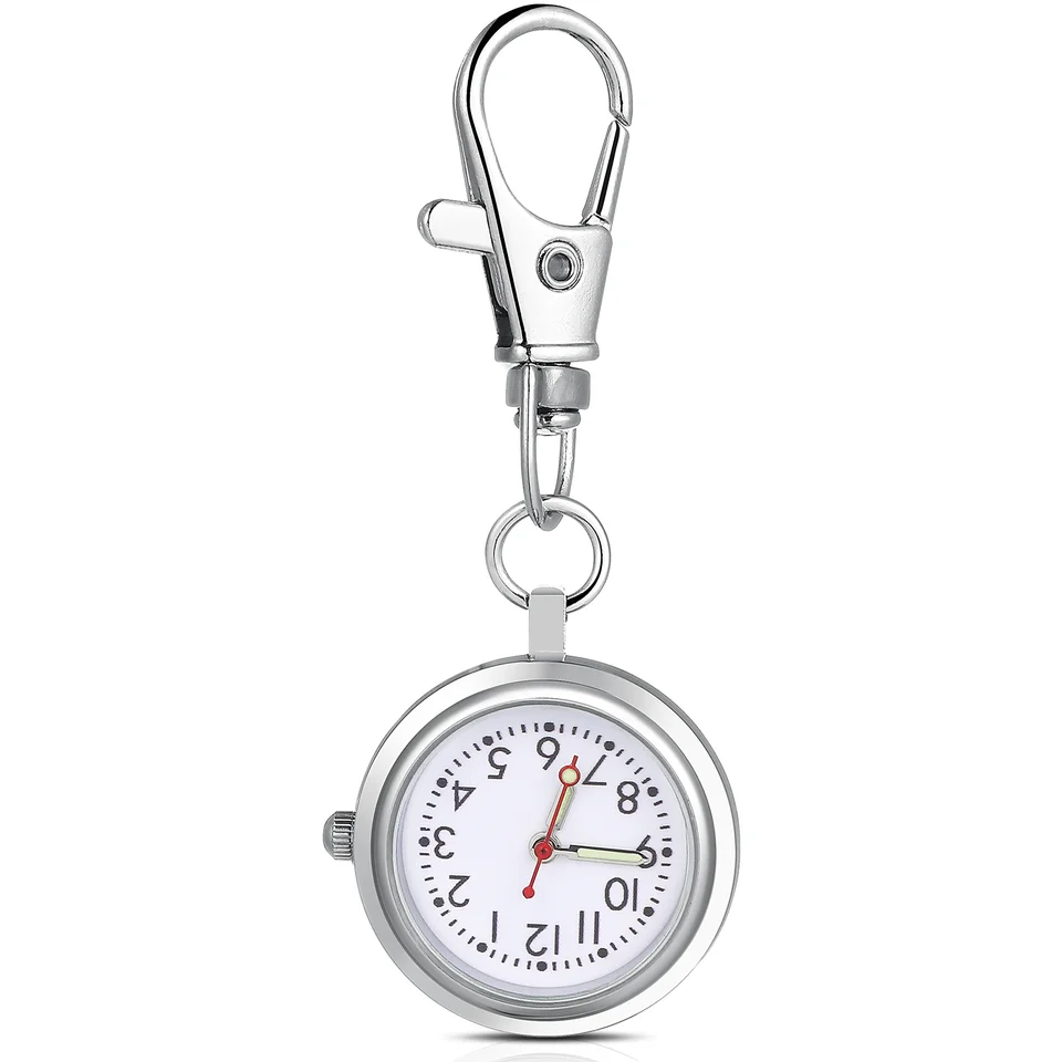 Lanyard Watch Ošetrovateľské stolové hodinky Závesné prívesok Key Ring Digitálne vreckové zrkadlo Materiál: obyčajné sklo